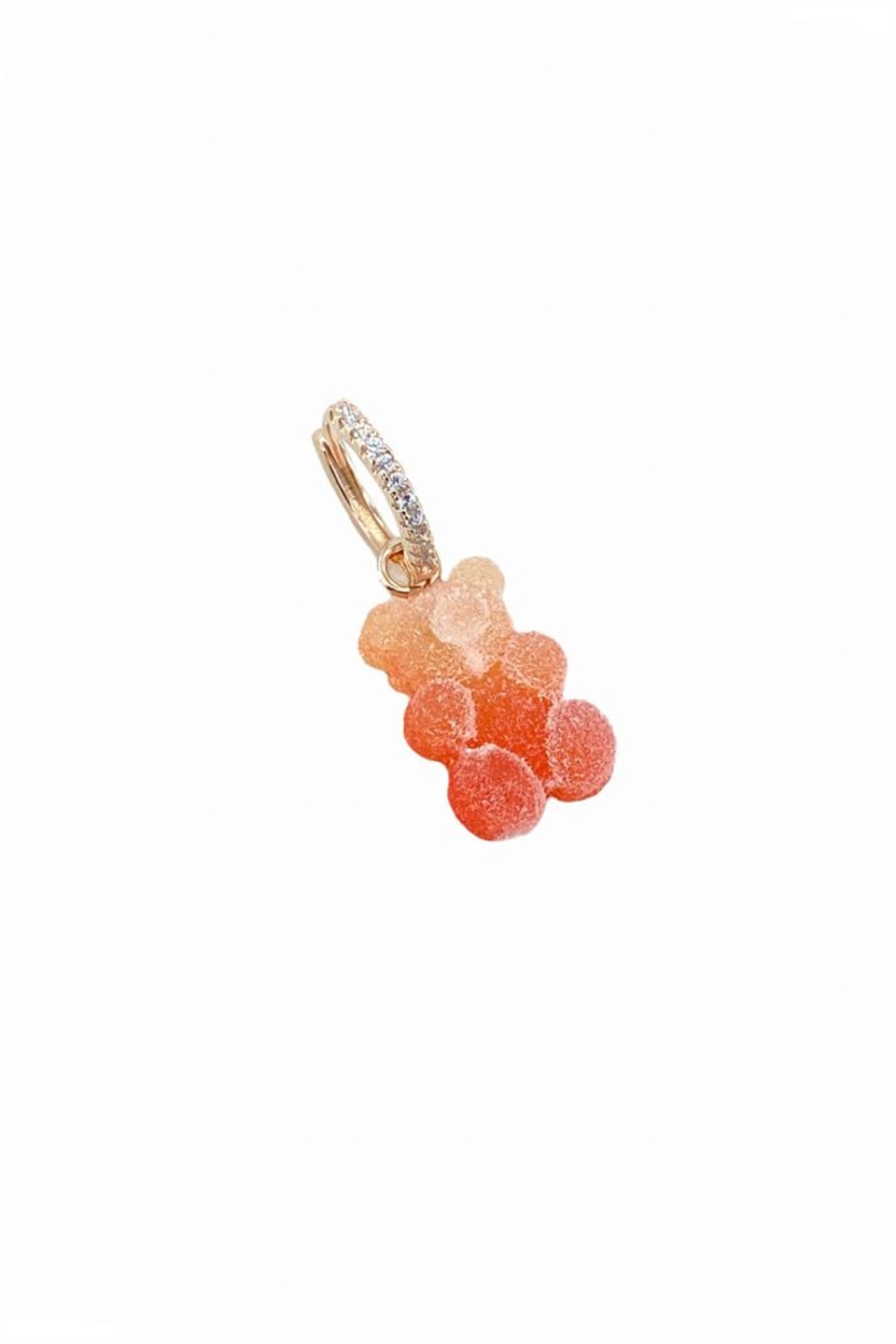 White Candy Orange Jelly bean earrings